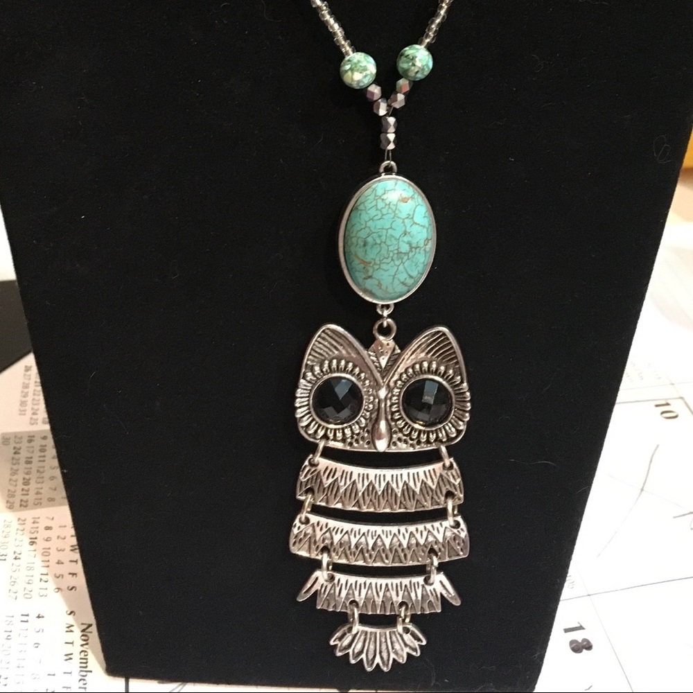 Owl bead necklace